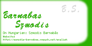 barnabas szmodis business card